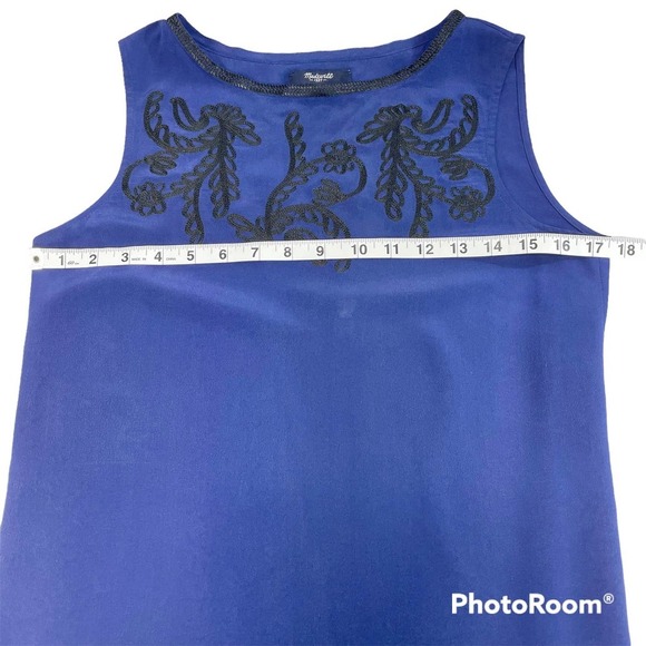 MADEWELL Silk Navy Blue and Black Tank Top - Picture 9 of 9